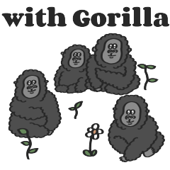 [LINEスタンプ] ごりらの日常 with Gorilla