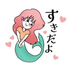 [LINEスタンプ] 春のマーメイドさん。