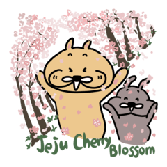 [LINEスタンプ] 韓国旅行(春編)ハッピーねこハンニャンイ