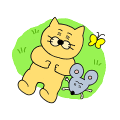 [LINEスタンプ] にゃんたろうとネズ太