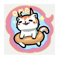 [LINEスタンプ] ケーキねこー