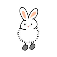 [LINEスタンプ] うさぎふわわ