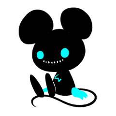 [LINEスタンプ] Shadow mouse light up！の画像（メイン）