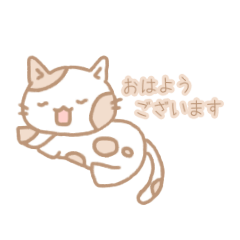 [LINEスタンプ] 茶ぶち猫