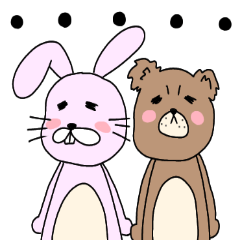 [LINEスタンプ] うさどんさんとくまごんさん