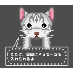 [LINEスタンプ] ドット絵の猫メッセージスタンプ