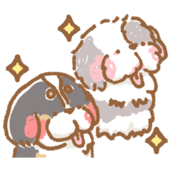 [LINEスタンプ] ぐらんむー もふもふスタンプ ‹パピーver.›