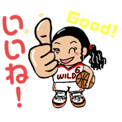 [LINEスタンプ] ムーさんのバスケスタンプ（wild女子）