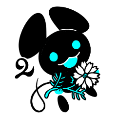 [LINEスタンプ] Shadow mouse light up！2