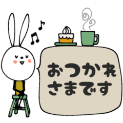 [LINEスタンプ] mottoのvうさぎ♡吹き出し2