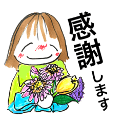 [LINEスタンプ] 感謝、つるよ