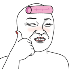 [LINEスタンプ] 表情で話す女性 2。