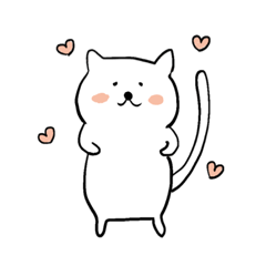 [LINEスタンプ] しろねこ（敬語)