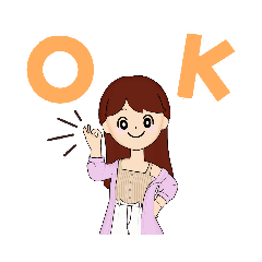 [LINEスタンプ] 日常で使える元気で可愛い女の子スタンプ