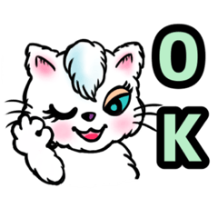 [LINEスタンプ] みるねこ♡ホンネおしゃべりシロとグレー