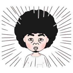 [LINEスタンプ] アフロ馬鹿