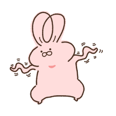 [LINEスタンプ] うさぎのような毛玉うさぎ