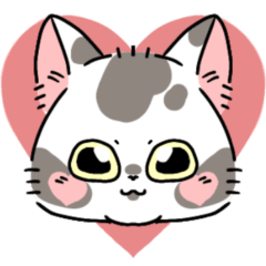 [LINEスタンプ] まだら猫 ぐれちゃん