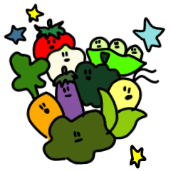 [LINEスタンプ] 挨拶する野菜たち