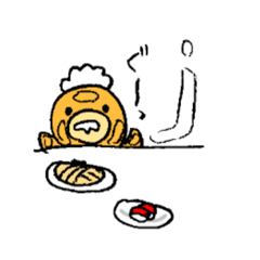 [LINEスタンプ] おなかすいた あひる