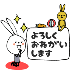 [LINEスタンプ] mottoのvうさぎ♡敬語