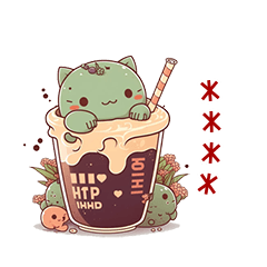 [LINEスタンプ] ボバドリンクキャット