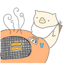 [LINEスタンプ] ぶたのスタンプ（背あぶたくん）