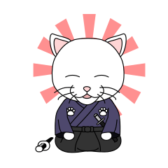 [LINEスタンプ] ねこさむらいでござる