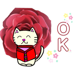 [LINEスタンプ] 花と妖精にゃんにゃん