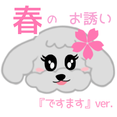 [LINEスタンプ] 【丁寧】トイプー春のお誘い会話スタンプ