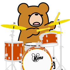 [LINEスタンプ] クマの日常。ドラムたたきます。