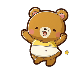 [LINEスタンプ] 抱きしめて、かわいいクマ