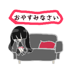 [LINEスタンプ] 黒髪ツインテールちゃん