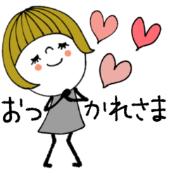 [LINEスタンプ] mottoの大人ぱっつんボブ♡丁寧