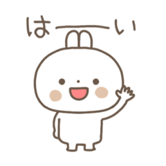 [LINEスタンプ] 毎日使える⭐︎白うさぎの日常会話スタンプの画像（メイン）