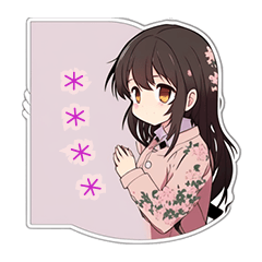 [LINEスタンプ] メッセージ ボードを保持している少女。