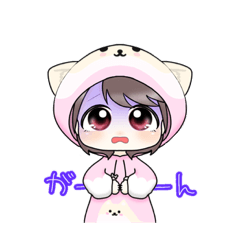 [LINEスタンプ] ぴんくわんわん