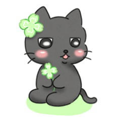 [LINEスタンプ] クロにゃん（黒猫）