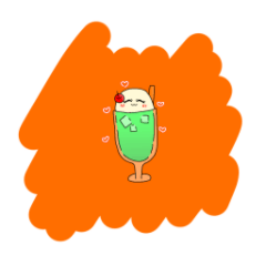 [LINEスタンプ] 大阪弁風クリームソーダくん