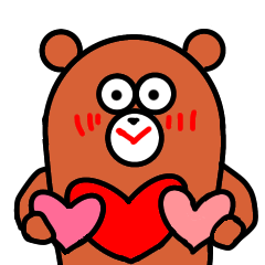 [LINEスタンプ] ヒグマのひーくん（家族連絡用）