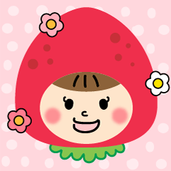 [LINEスタンプ] 【春苺】いちご頭巾ちゃんの画像（メイン）