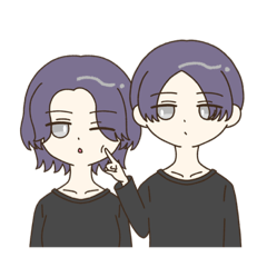 [LINEスタンプ] みやびちゃんとおぼろくん