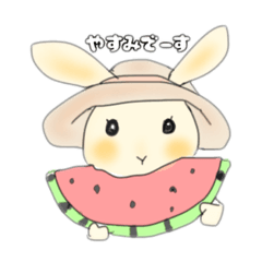 [LINEスタンプ] パーカーを着たうさぎ