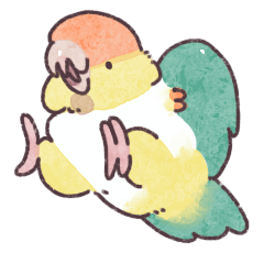 [LINEスタンプ] ゆかいなシロハラインコ2