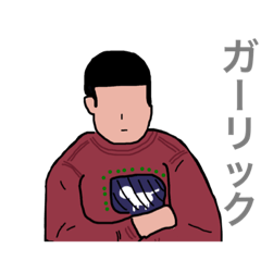 [LINEスタンプ] 料理する岡田