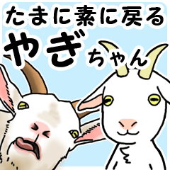 [LINEスタンプ] たまに素に戻るやぎちゃん