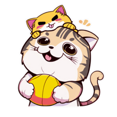 [LINEスタンプ] 金の虎猫