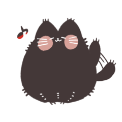 [LINEスタンプ] くろいけだまくん