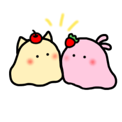 [LINEスタンプ] フルーツアニマルおばけ(改訂版)