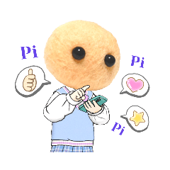 [LINEスタンプ] フェルトのまるい子がJKになった！